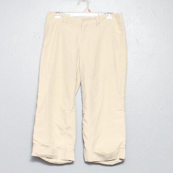 Banana Republic vintage silk khaki cropped pants - Picture 1 of 6